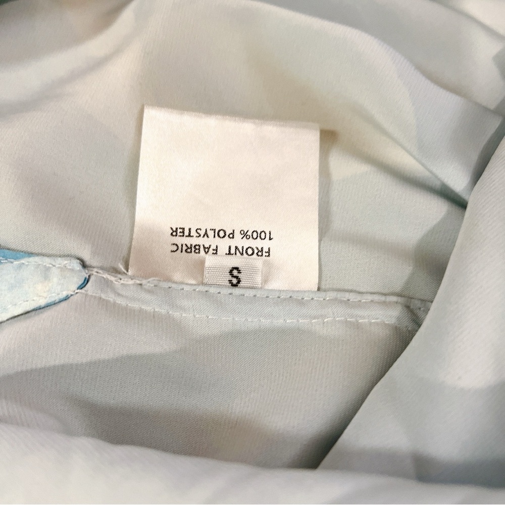 ☁️ Momoko Chic Blue Sky & White Clouds Button-Up Shirt , S - Picture 6 of 6